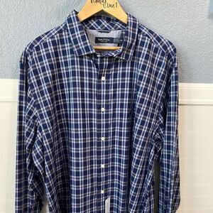 Nautica Blue Gingham Button Down Shirt